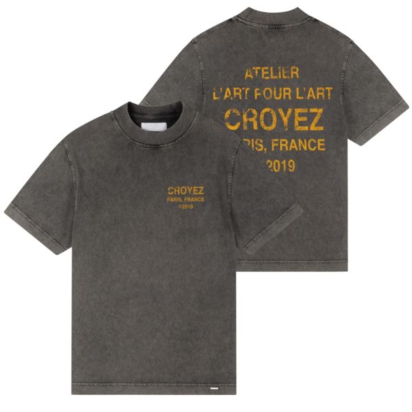 Croyez Gallery Grunge T-shirt Antraciet
