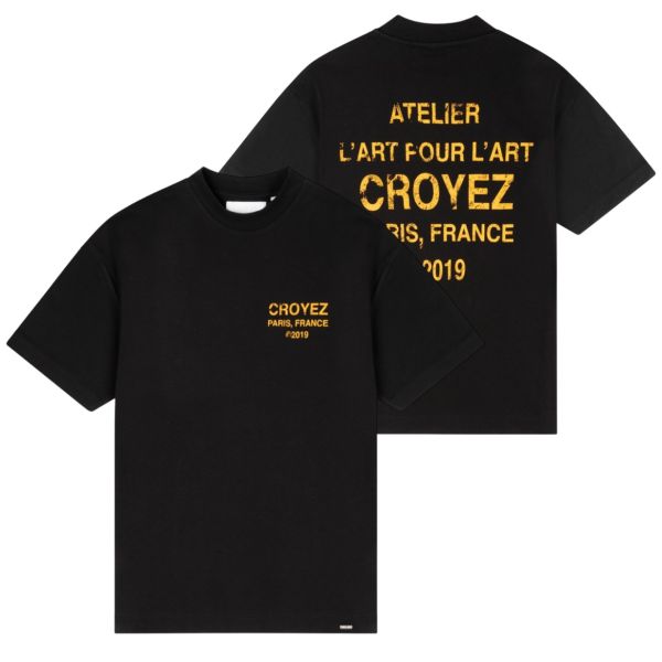 Croyez Gallery Grunge T-shirt Zwart