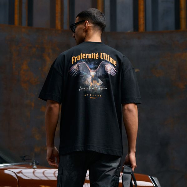 Croyez Vintage Eagle T-shirt Zwart