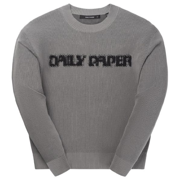 Daily Paper Logo Knit Sweater Grijs