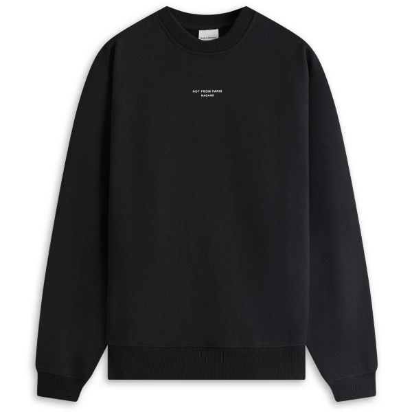 Drôle De Monsieur Slogan Classique Sweater Zwart
