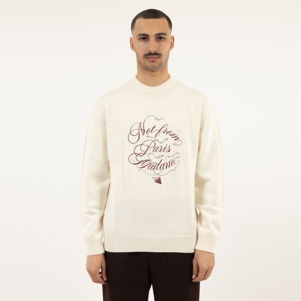 Drôle De Monsieur Slogan Vignes Sweater Off White