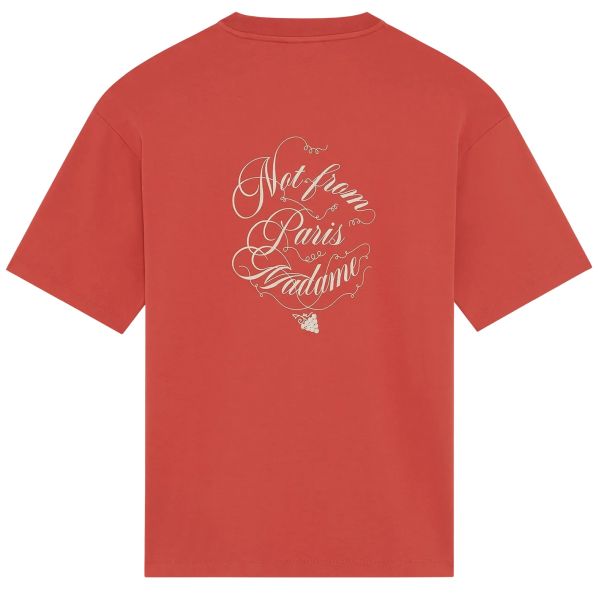 Drôle De Monsieur Slogan Vignes T-shirt Rood