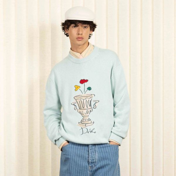 Drôle De Monsieur Vase Sweater Licht Blauw