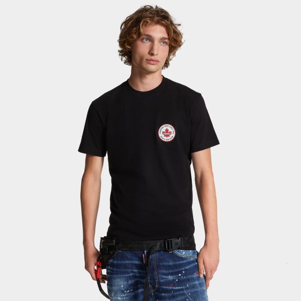 Dsquared2 Logo Patch T-shirt Zwart