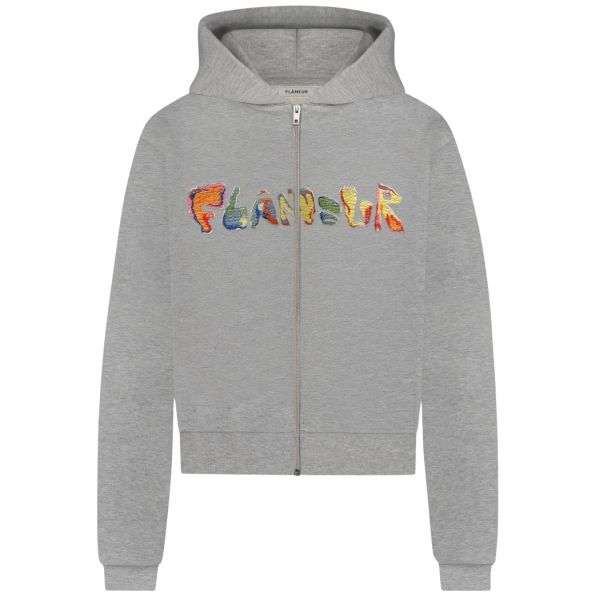 Flâneur Embroidered Markerstift Vest Grijs