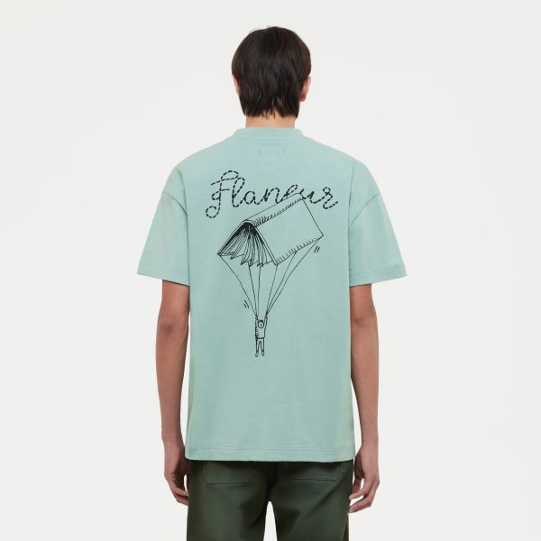 Flâneur One For The Books T-shirt Groen