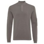 Genti Turtle Zip Sweater Bruin