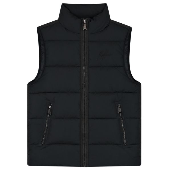Malelions Matt Crinkle Padded Bodywarmer Zwart