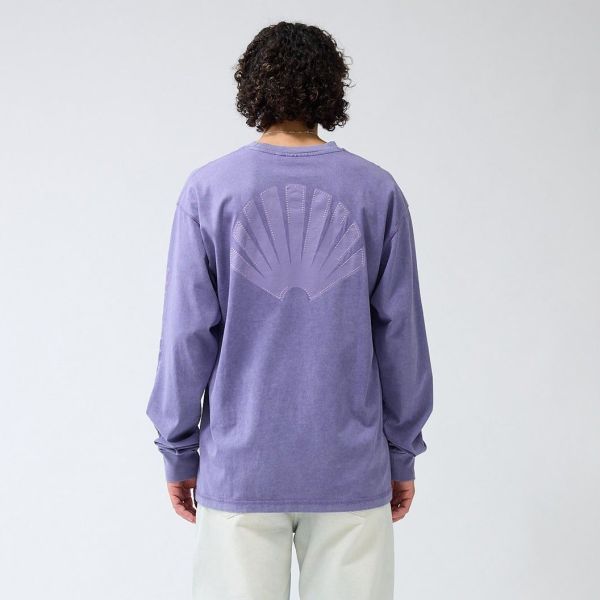 New Amsterdam Surf Association Logo Longsleeve Washed T-shirt Paars