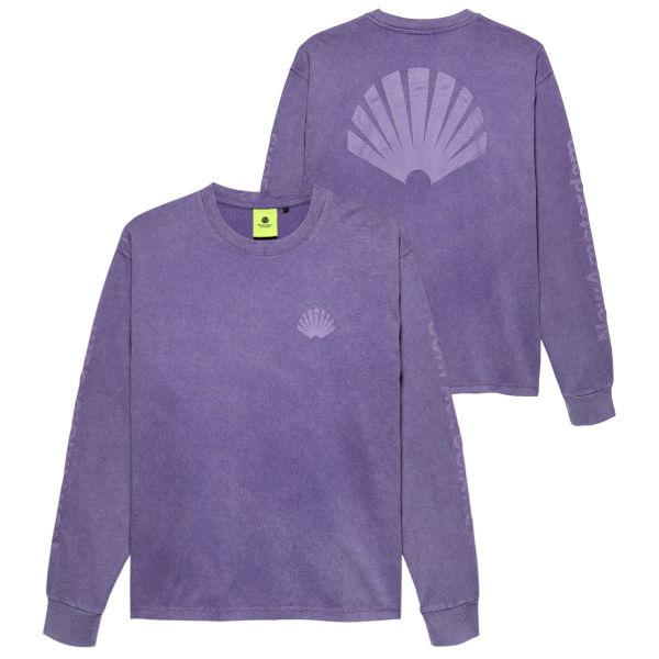 New Amsterdam Surf Association Logo Longsleeve Washed T-shirt Paars