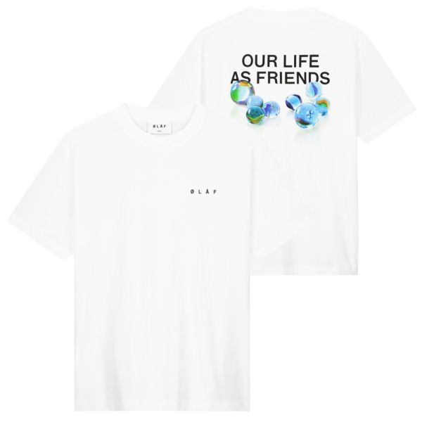 Olaf Marbles T-shirt Wit