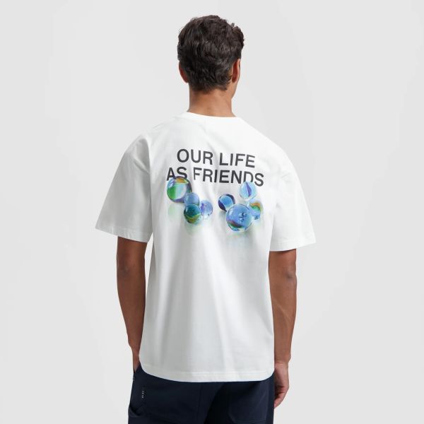 Olaf Marbles T-shirt Wit
