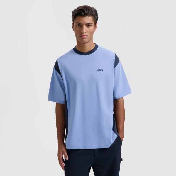 Olaf Panel T-shirt Blauw