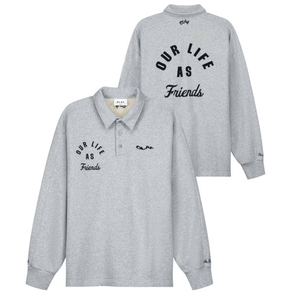 Olaf Varsity Polo Sweater Grijs
