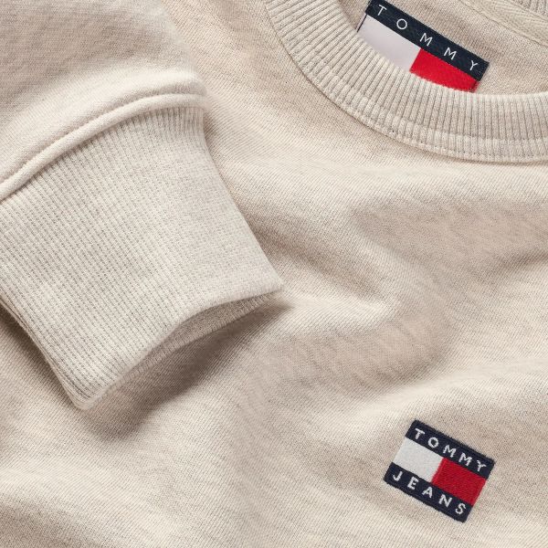 Tommy Jeans Badge Sweater Off White