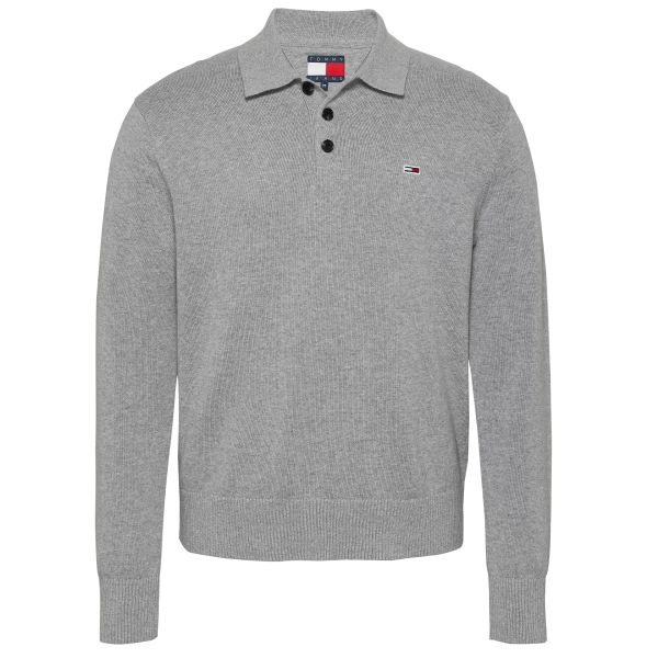 Tommy Jeans Slim Essential Polo Sweater Grijs