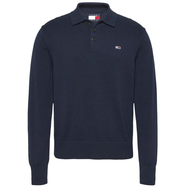 Tommy Jeans Slim Essential Polo Sweater Navy
