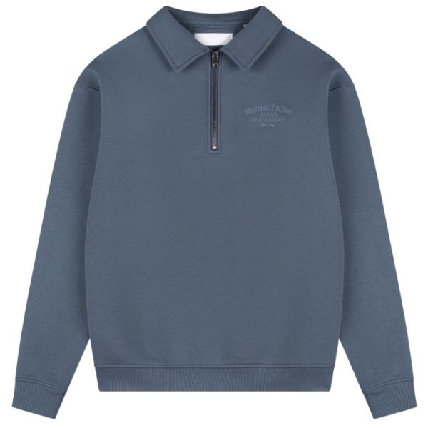 Croyez Fraternité Half Zip Sweater Blauw