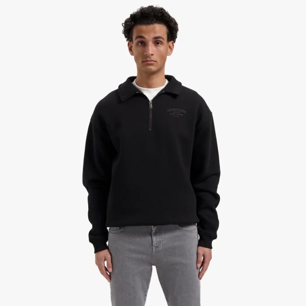 Croyez Fraternité Half Zip Sweater Zwart