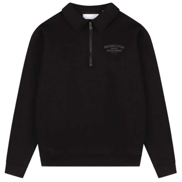 Croyez Fraternité Half Zip Sweater Zwart