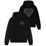 Croyez Puffed Heart Hoodie Zwart