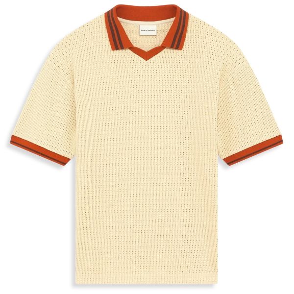 Drôle De Monsieur Ajouré Polo Beige