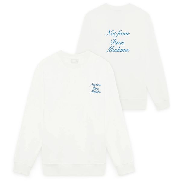 Drôle De Monsieur Slogan Cursive Sweater Off White