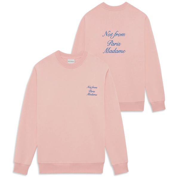 Drôle De Monsieur Slogan Cursive Sweater Roze
