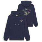 Drôle De Monsieur Slogan Esquisse Hoodie Navy