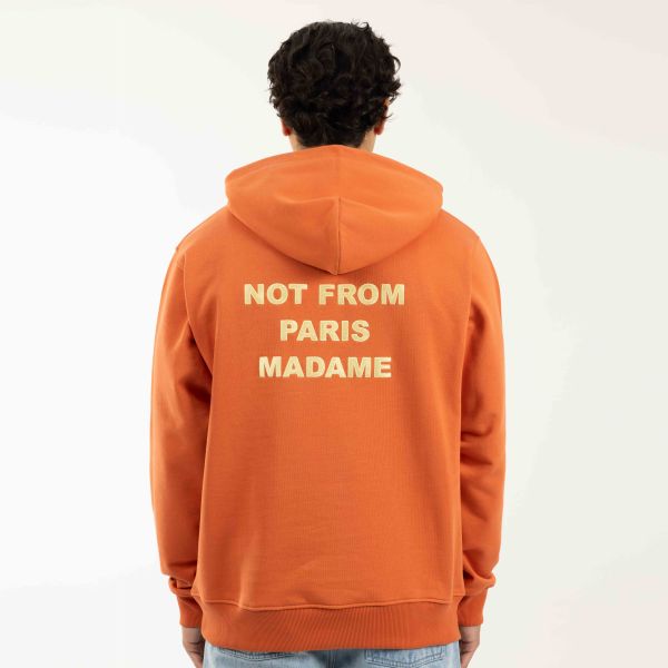 Drôle De Monsieur Slogan Hoodie Oranje
