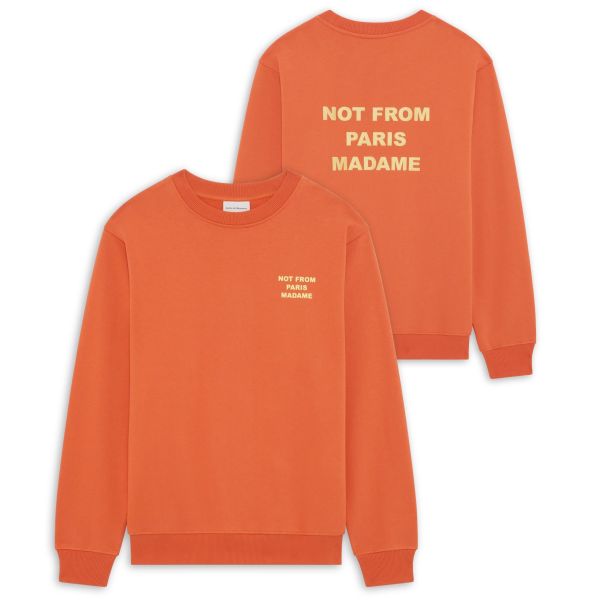 Drôle De Monsieur Slogan Sweater Oranje
