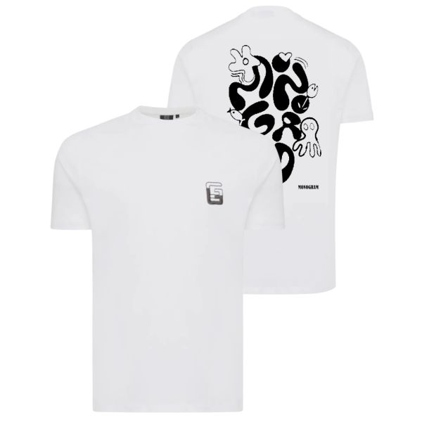 Genti Monogram T-shirt Wit