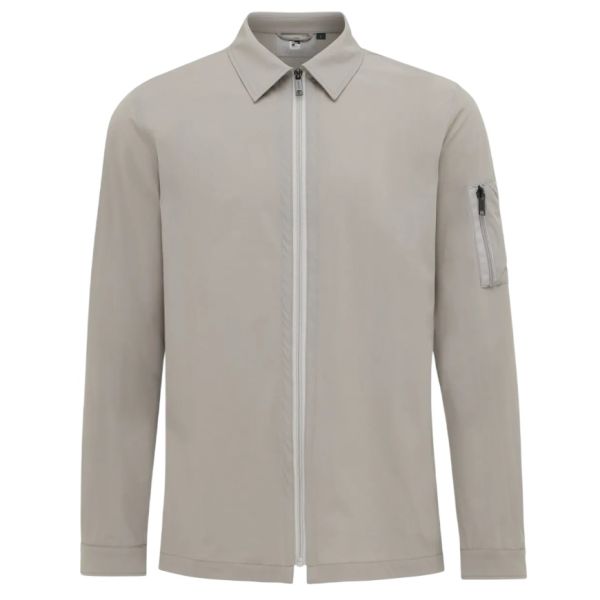 Genti Power Monogram Overshirt Grijs
