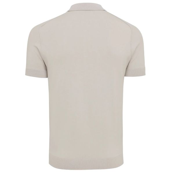 Genti Slim Button Polo Beige