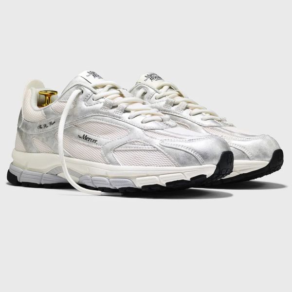 Mercer Amsterdam The Re-Run Metallic Sneaker Zilver