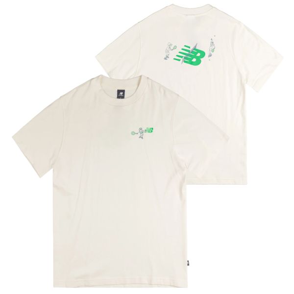 New Balance Athletics Tennis Cartoon T-shirt Off White