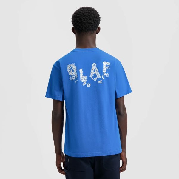 Olaf Ink Logo T-shirt Blauw