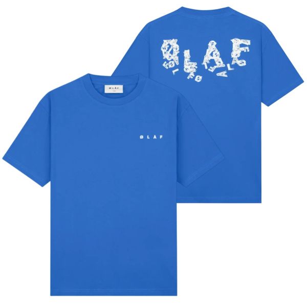 Olaf Ink Logo T-shirt Blauw