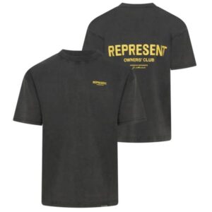 Represent Owners Club T-shirt Grijs/Geel