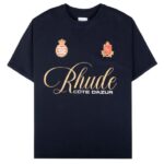 Rhude Script Crest T-shirt Zwart