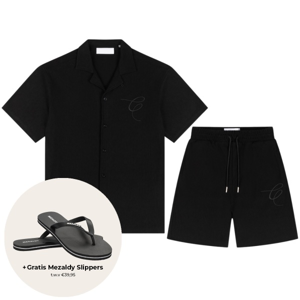 Croyez Ribbed Zomerset Zwart