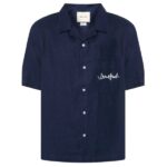 Bram's Fruit Garden Hose Linen Overhemd Navy