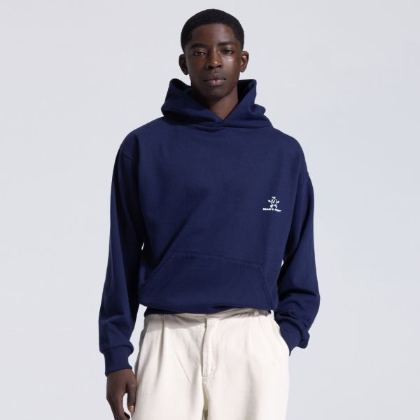 Bram’s Fruit Outline Logo Hoodie Navy