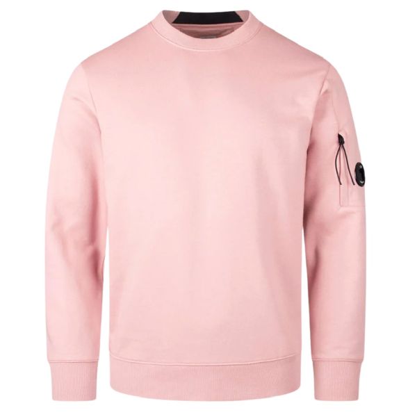 CP Company Diagonal Raised Fleece Lens Sweater Roze
