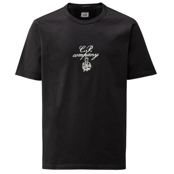 CP Company Mercerized Twisted Embroidery T-shirt Navy