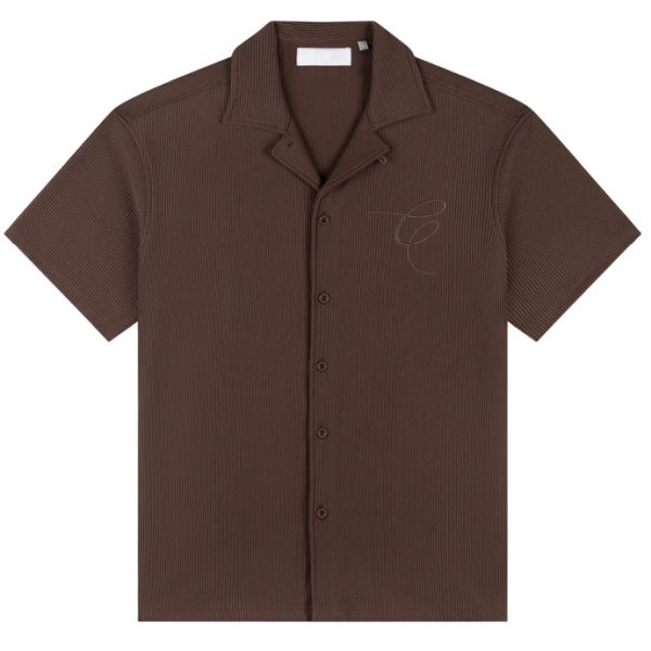 Croyez Ribbed Overhemd Bruin