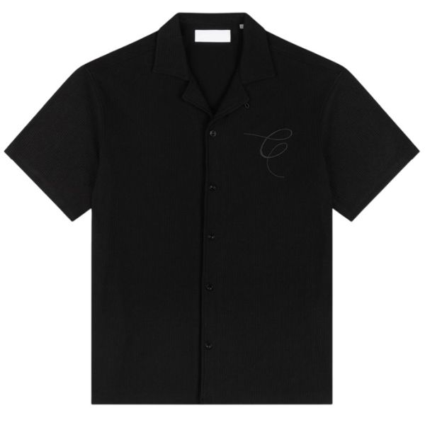 Croyez Ribbed Overhemd Zwart