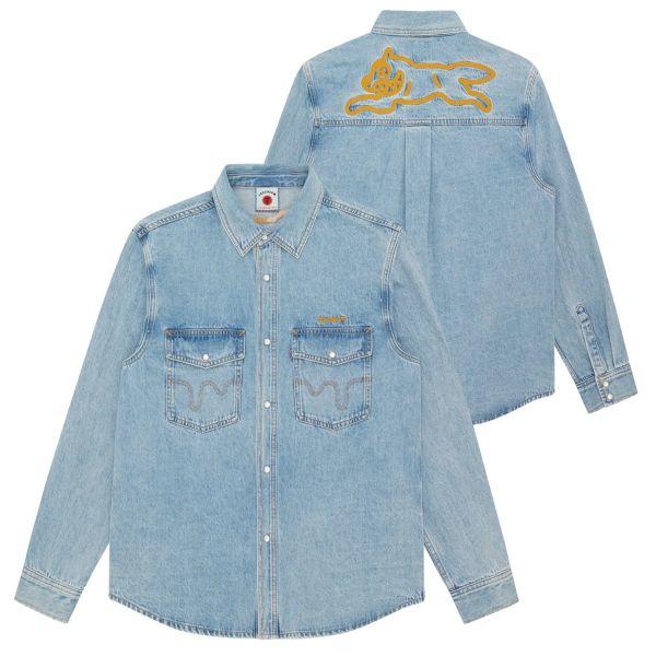 Icecream Chainstitch Light Wash Spijkerjas Licht Blauw