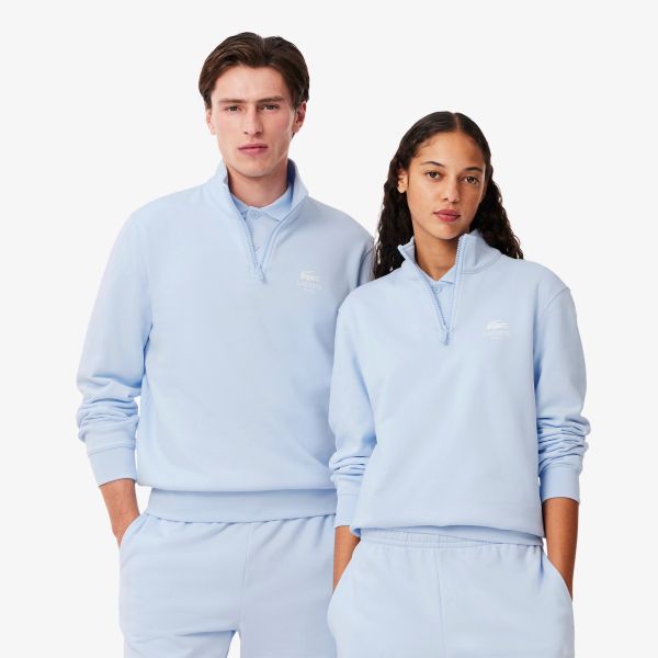 Lacoste Heritage Half Zip Sweater Licht Blauw